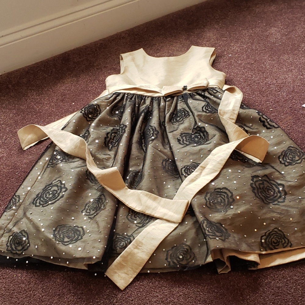 Black and Gold full length dress